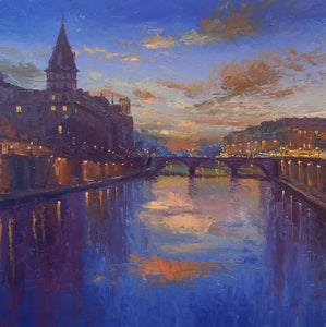Evening, Pont St. Michel (card)
