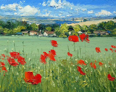 Poppies Near Giverny (Giclee Print)