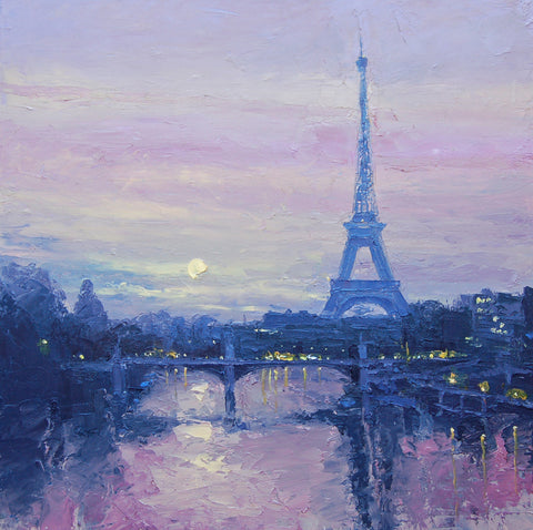 Sunset Over the Seine (Giclee Print)